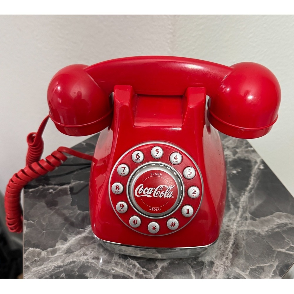 Coca Cola Snow Dome Home Phone Touch Tone Telephone 2001 Vintage Works
